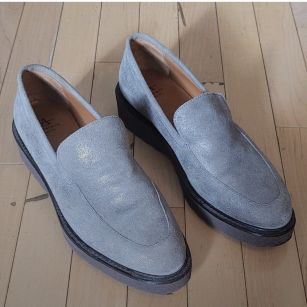 Aquatalia Kelsey Metallic Loafer Made in Italy